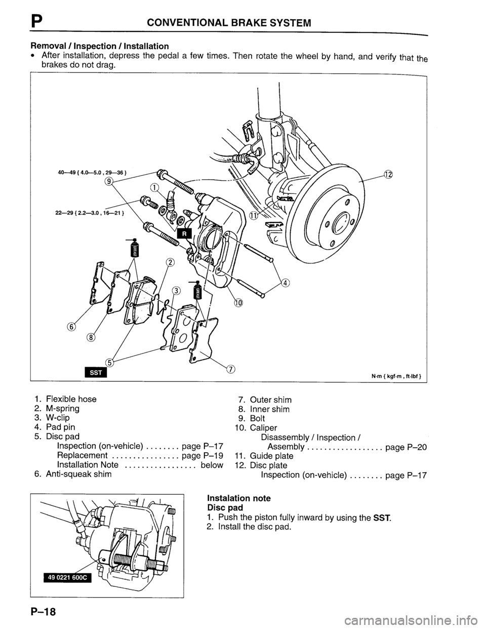 MAZDA PROTEGE 1996  Workshop Manual 
