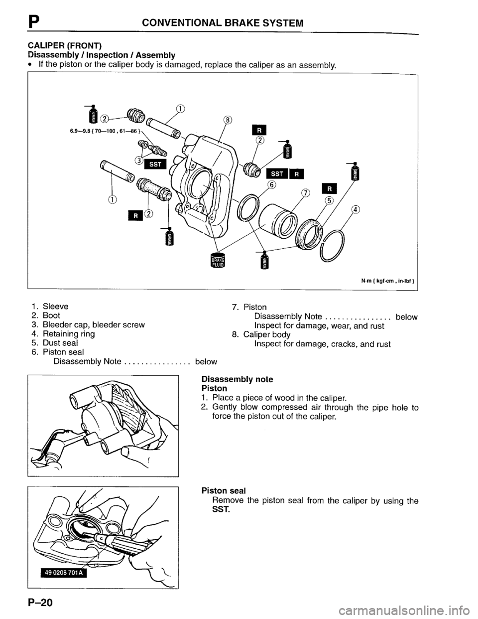 MAZDA PROTEGE 1996  Workshop Manual 