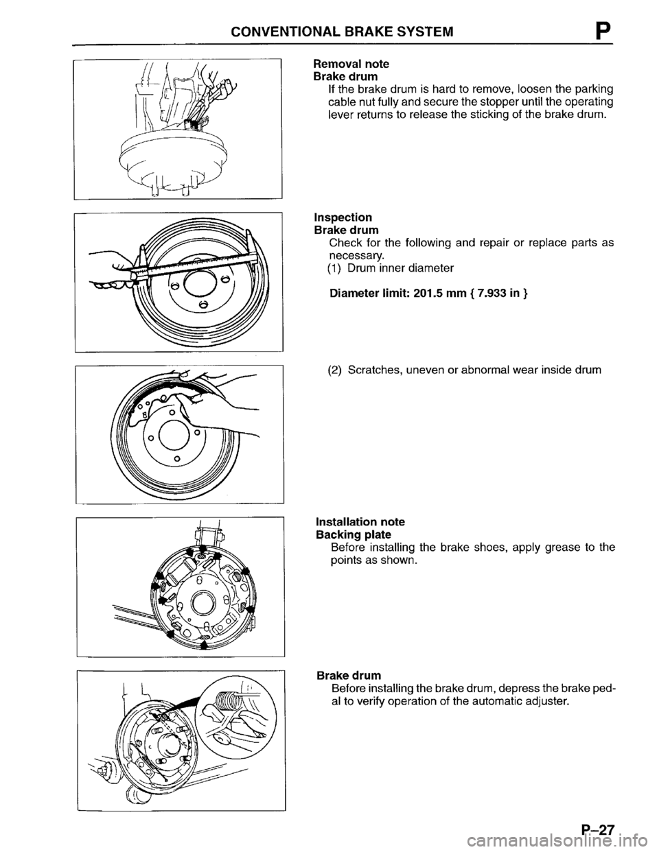 MAZDA PROTEGE 1996  Workshop Manual 