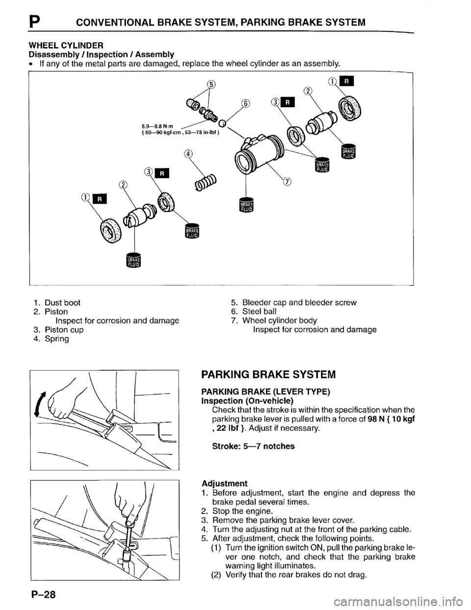 MAZDA PROTEGE 1996  Workshop Manual 