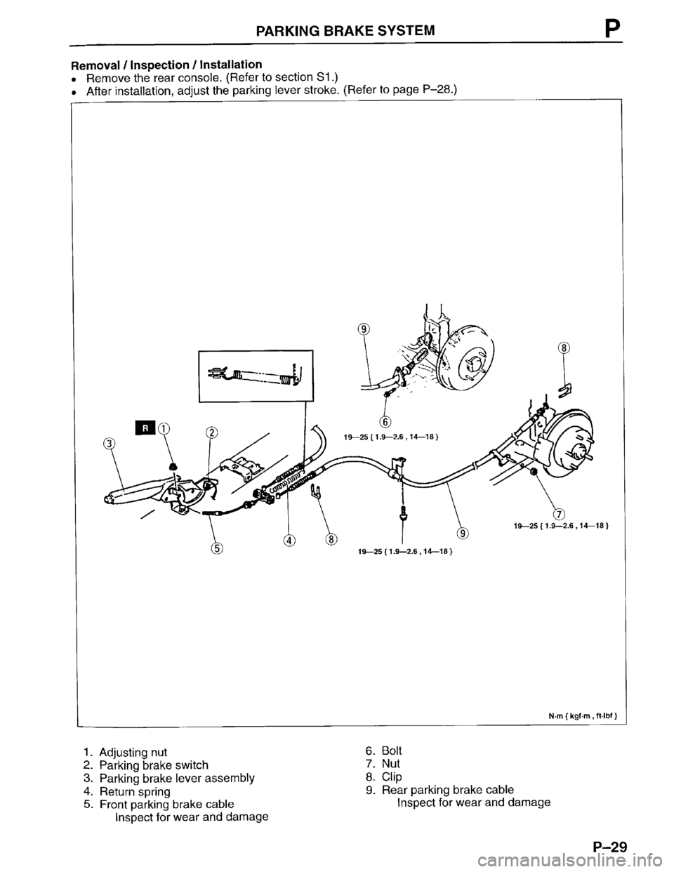 MAZDA PROTEGE 1996  Workshop Manual 