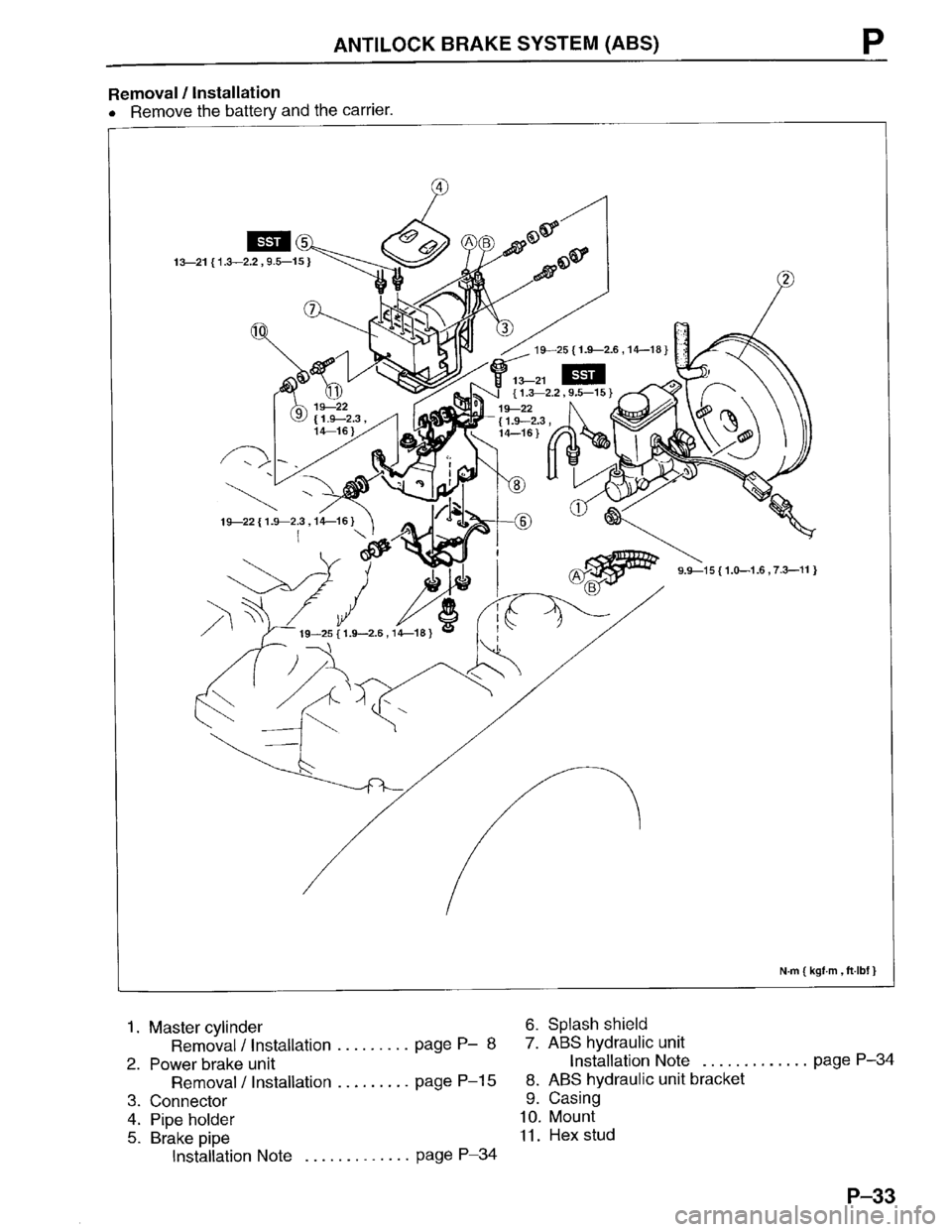 MAZDA PROTEGE 1996  Workshop Manual 