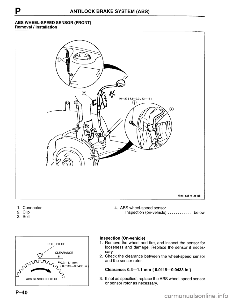 MAZDA PROTEGE 1996  Workshop Manual 