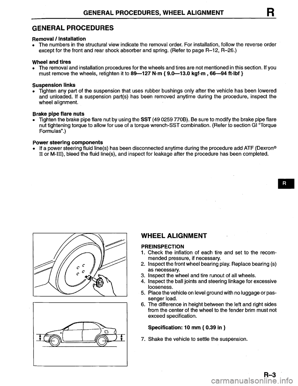 MAZDA PROTEGE 1996  Workshop Manual 