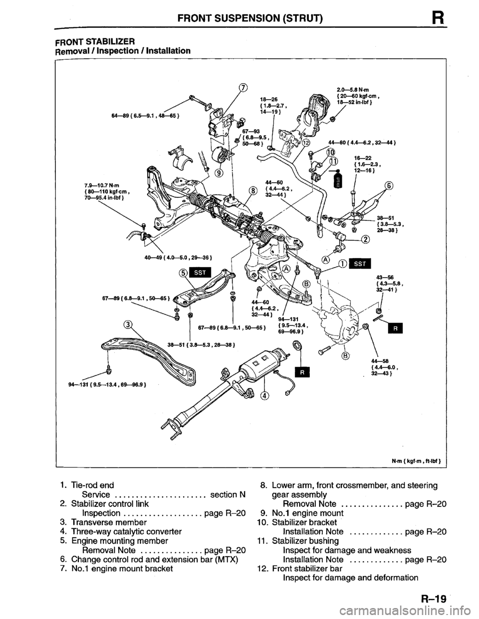 MAZDA PROTEGE 1996  Workshop Manual 
