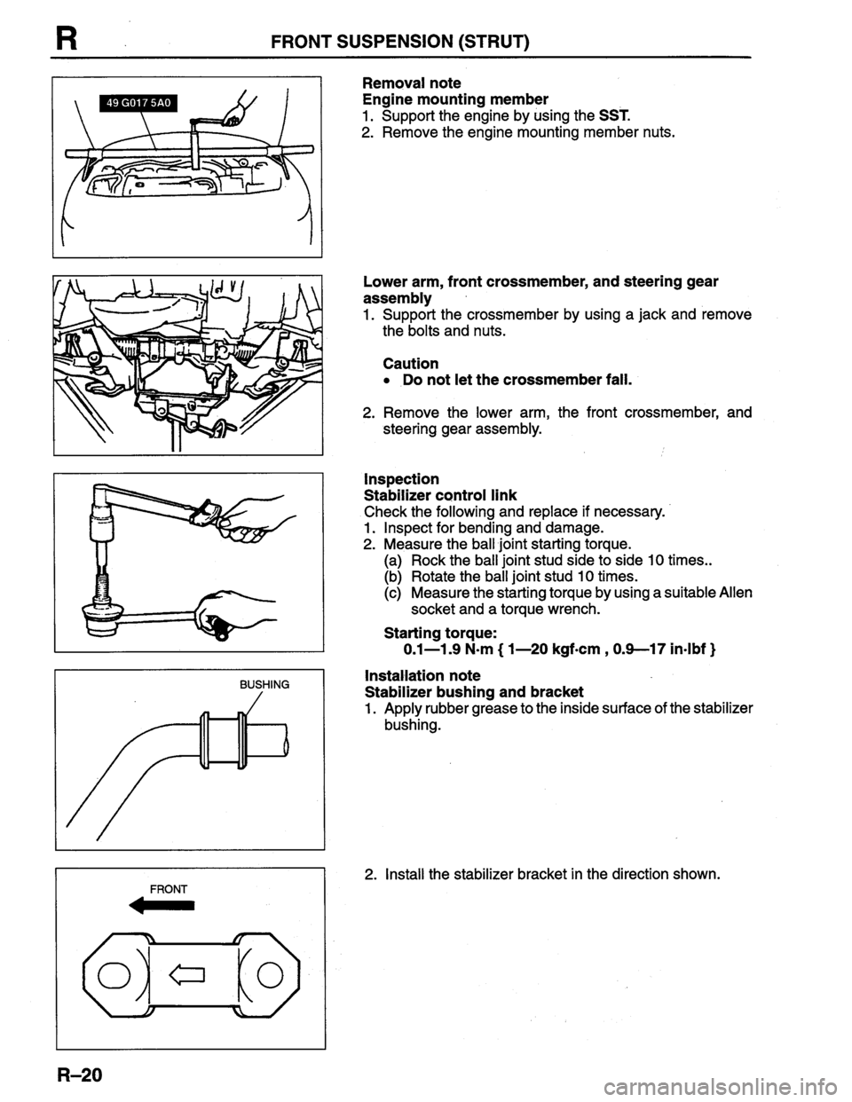 MAZDA PROTEGE 1996  Workshop Manual 