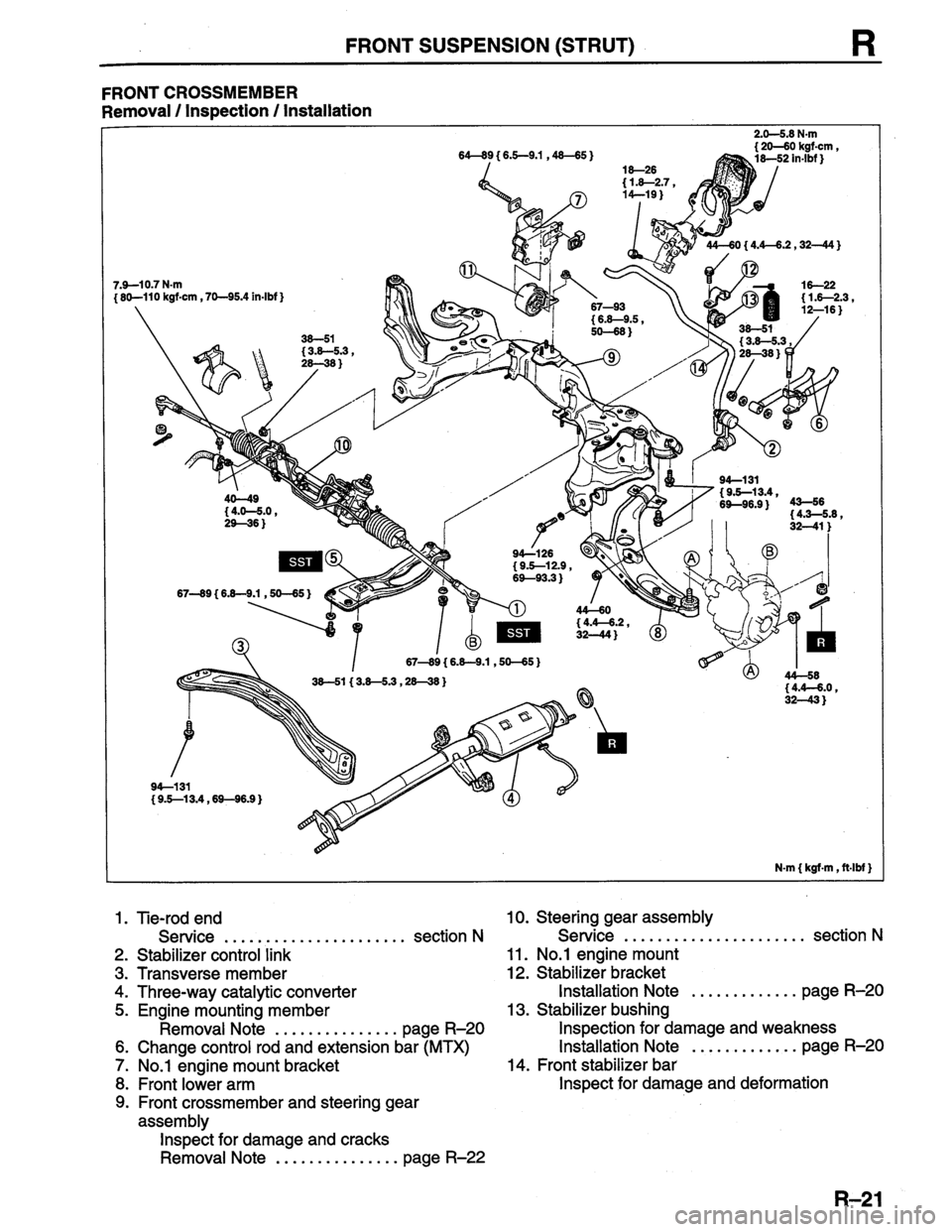 MAZDA PROTEGE 1996  Workshop Manual 