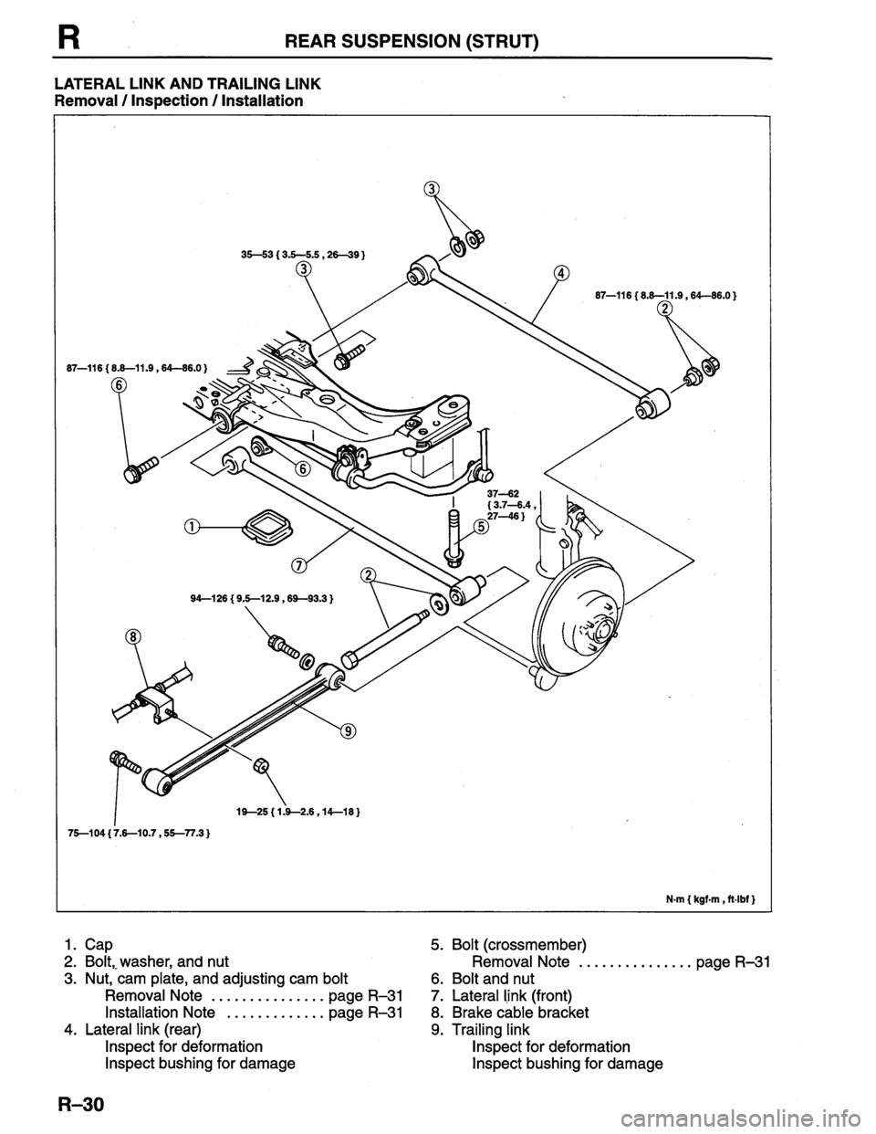 MAZDA PROTEGE 1996  Workshop Manual 