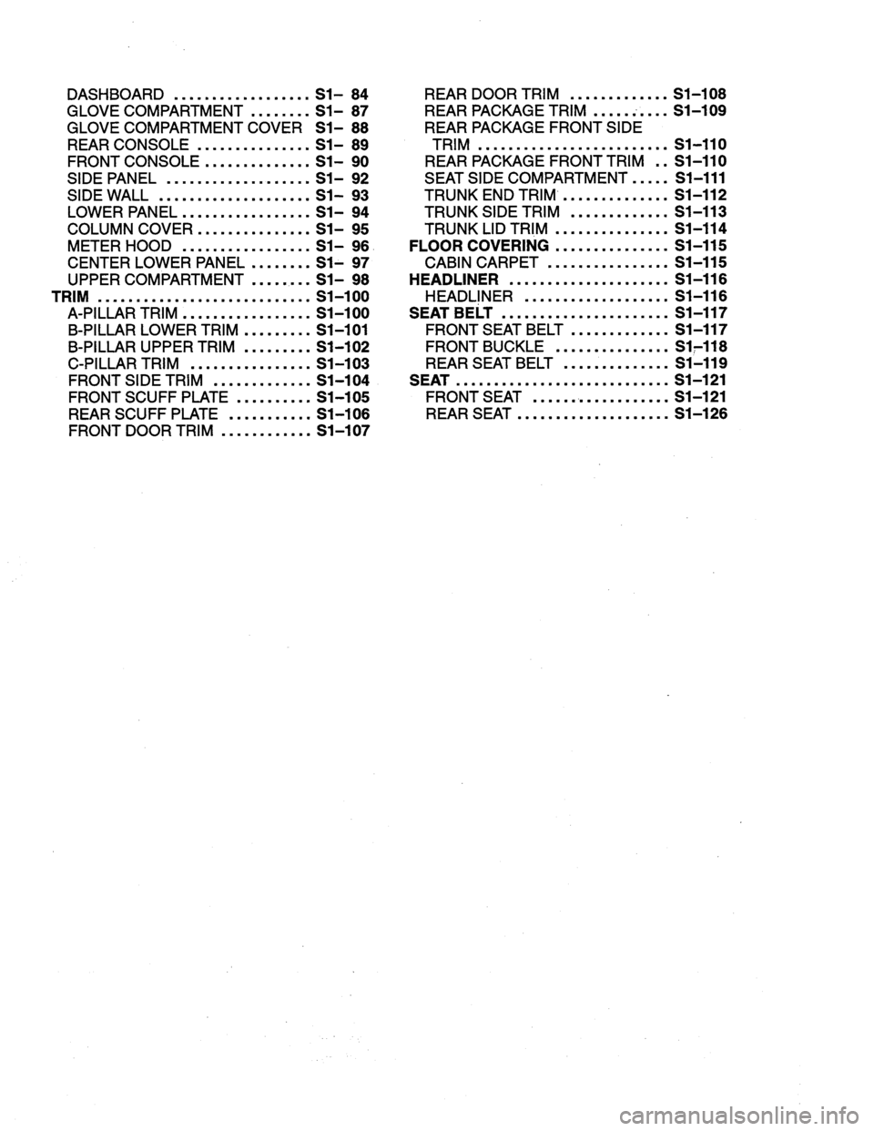 MAZDA PROTEGE 1996  Workshop Manual 