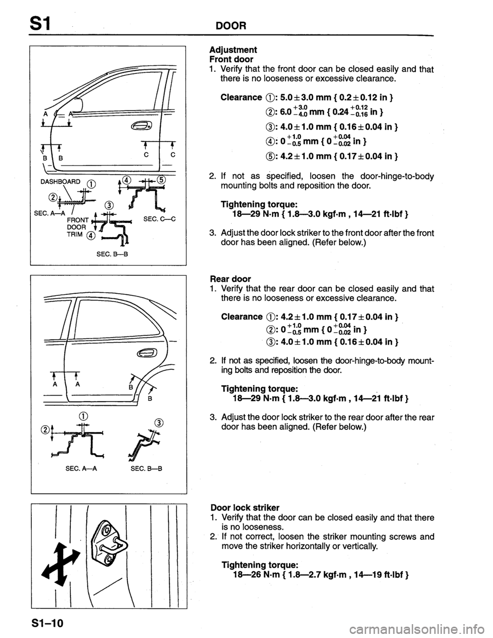 MAZDA PROTEGE 1996  Workshop Manual 