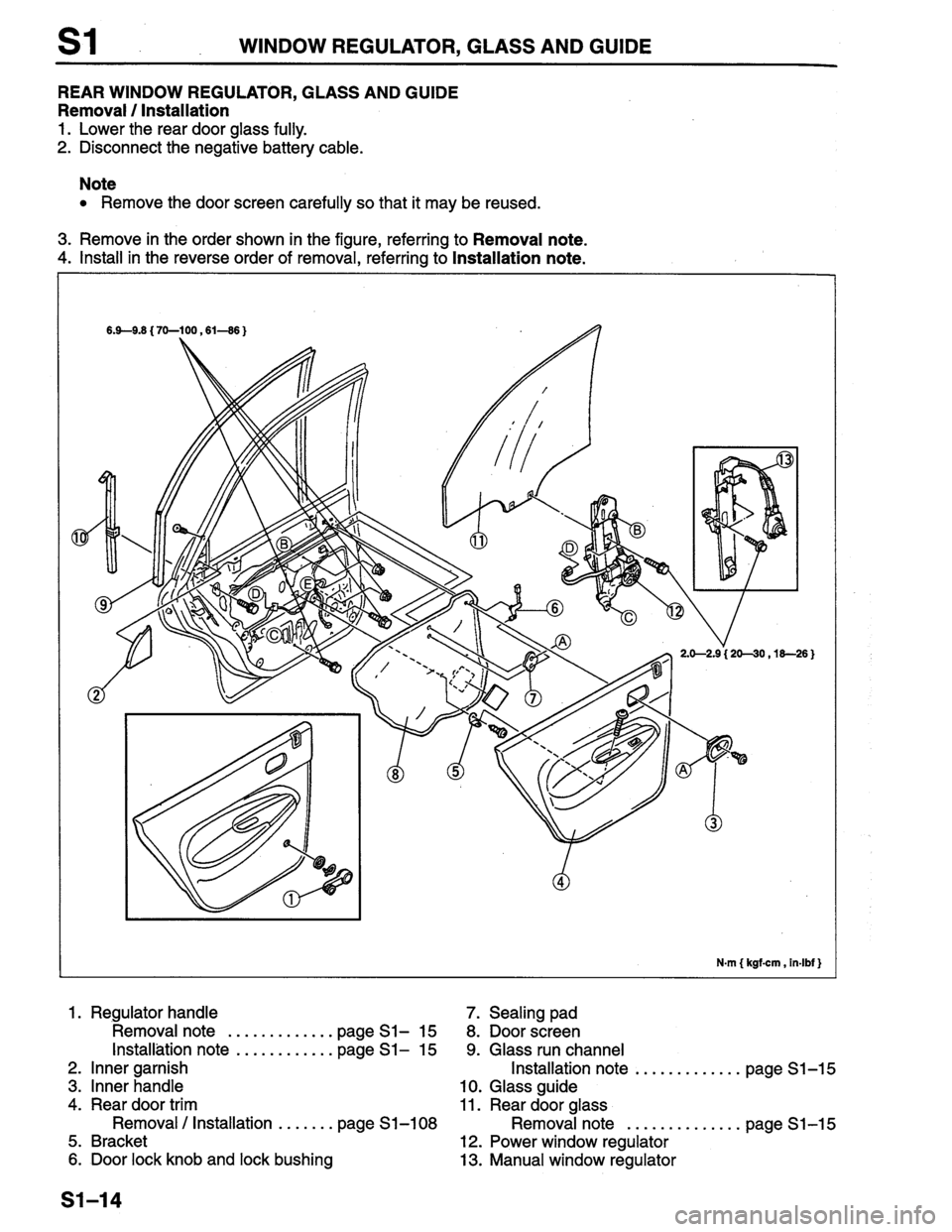 MAZDA PROTEGE 1996  Workshop Manual 