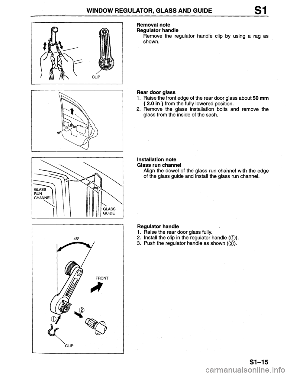 MAZDA PROTEGE 1996  Workshop Manual 