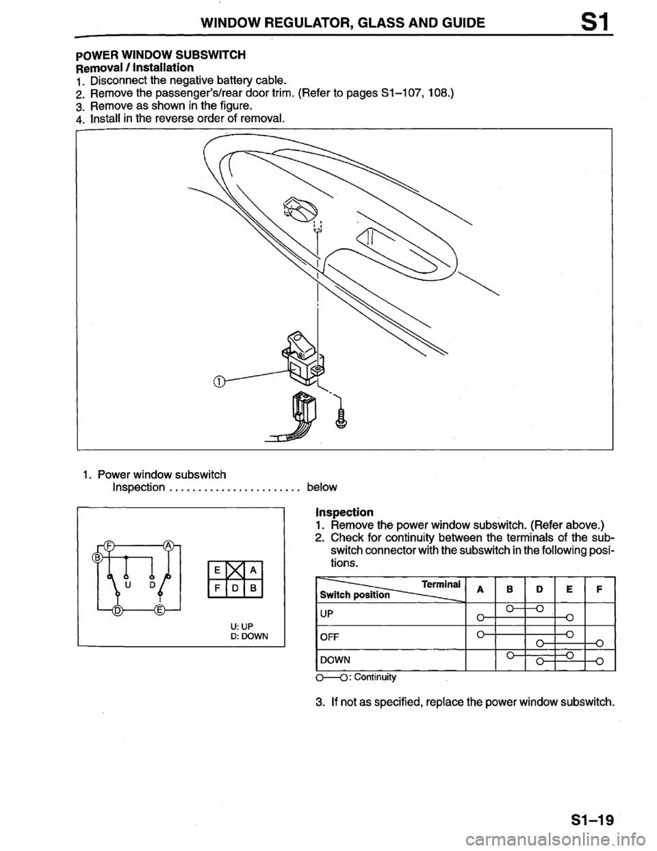 MAZDA PROTEGE 1996  Workshop Manual 