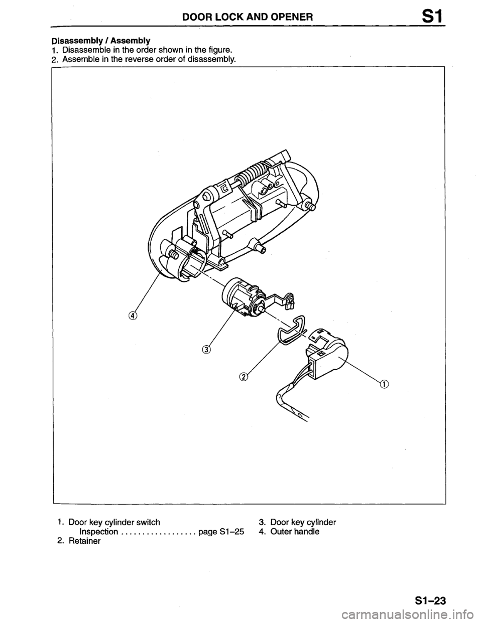 MAZDA PROTEGE 1996  Workshop Manual 