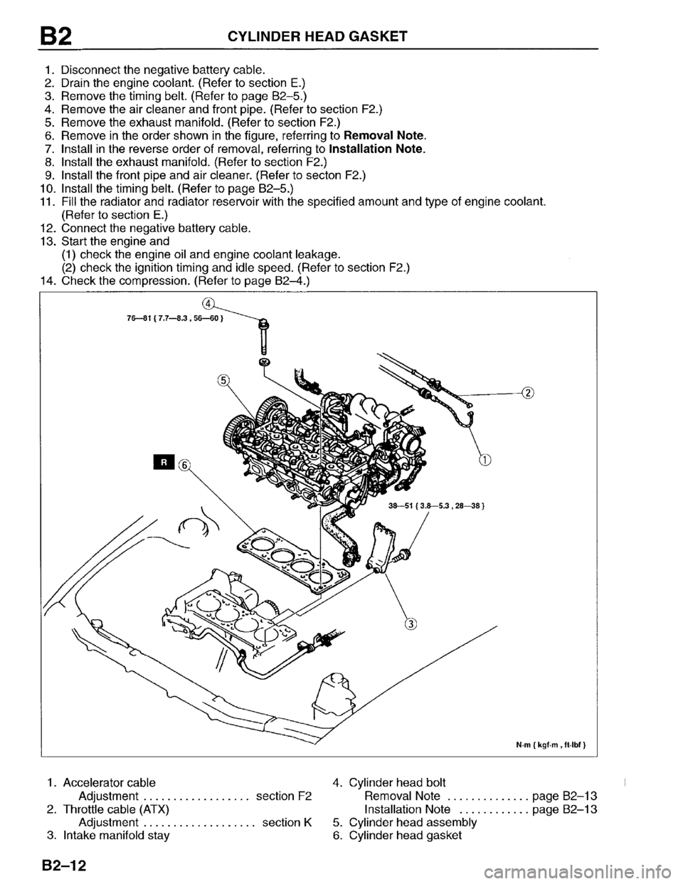 MAZDA PROTEGE 1996  Workshop Manual 