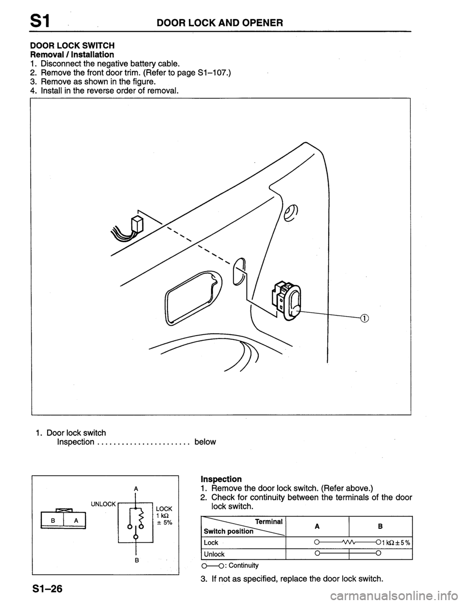 MAZDA PROTEGE 1996  Workshop Manual 