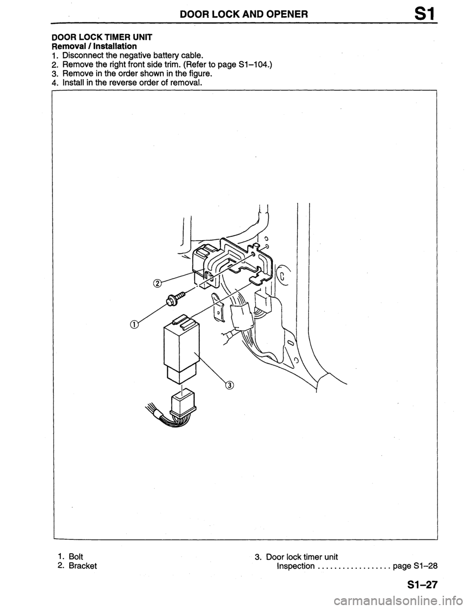 MAZDA PROTEGE 1996  Workshop Manual 