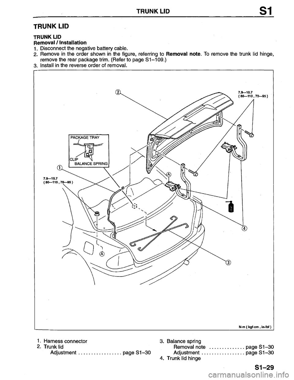 MAZDA PROTEGE 1996  Workshop Manual 