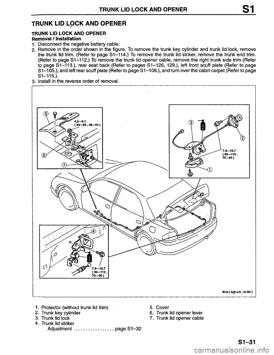 MAZDA PROTEGE 1996  Workshop Manual 