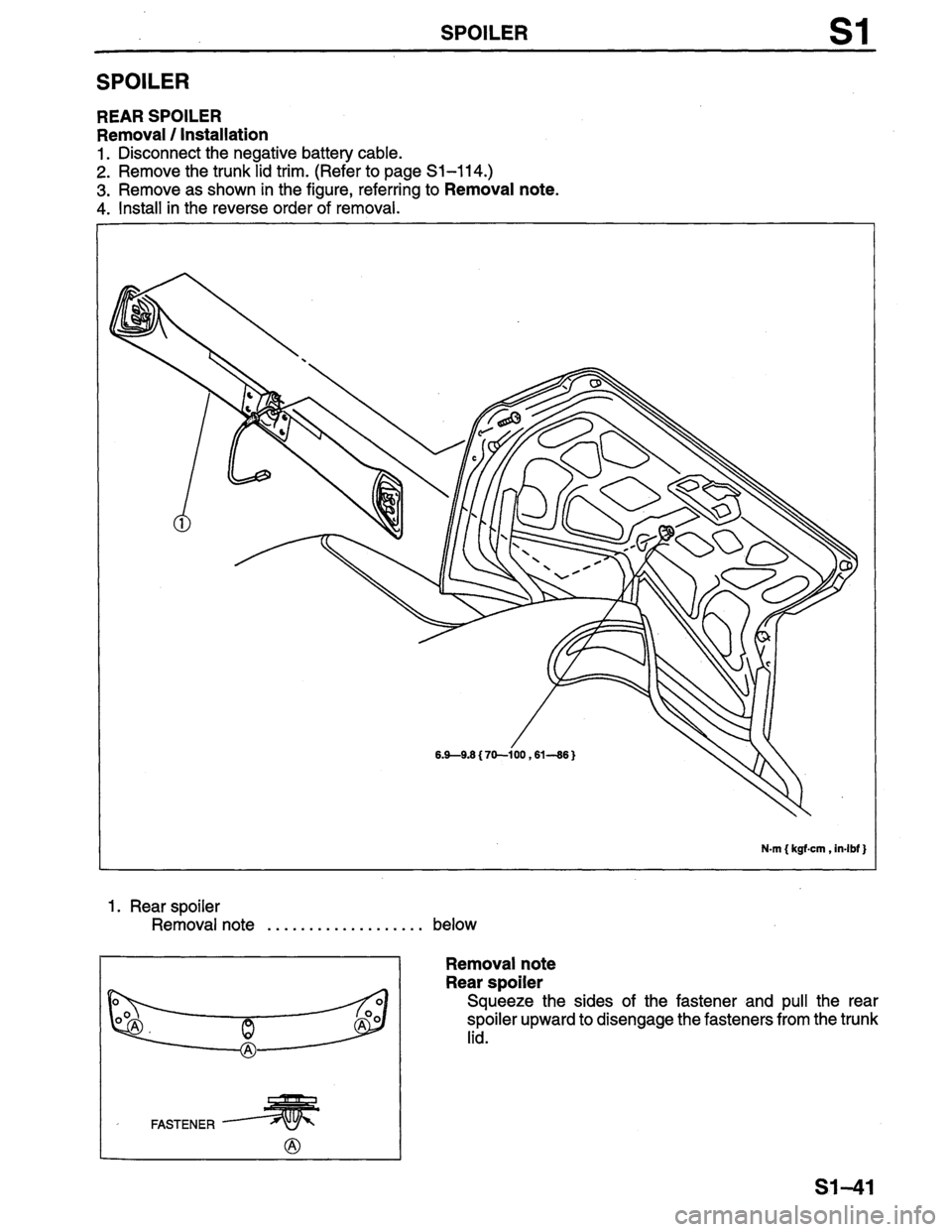 MAZDA PROTEGE 1996  Workshop Manual 