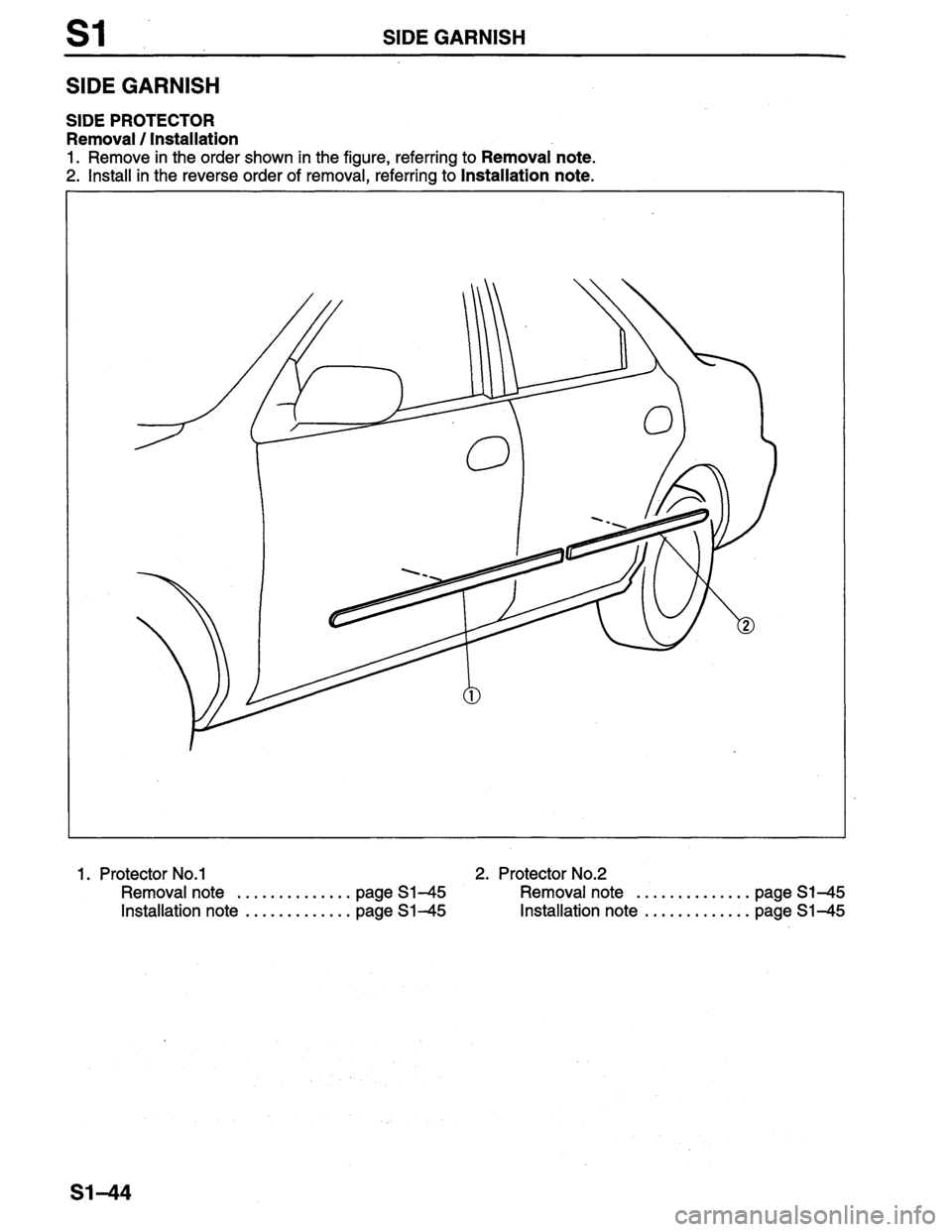 MAZDA PROTEGE 1996  Workshop Manual 