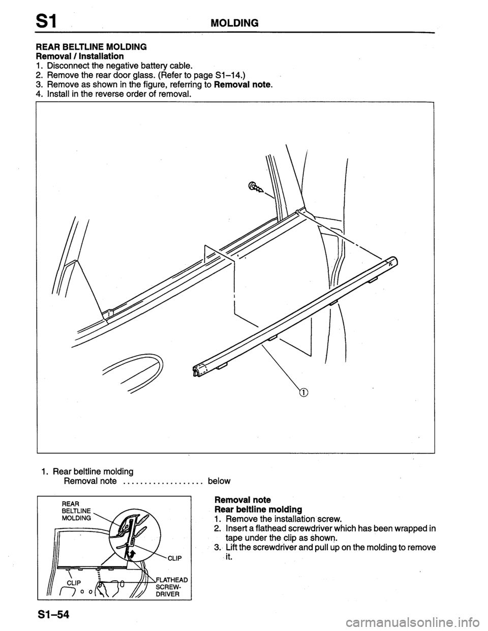 MAZDA PROTEGE 1996  Workshop Manual 