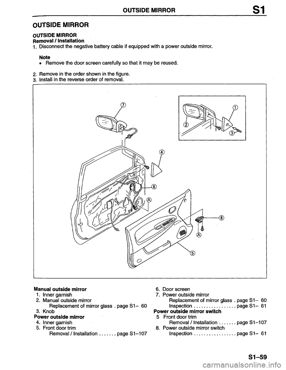MAZDA PROTEGE 1996  Workshop Manual 