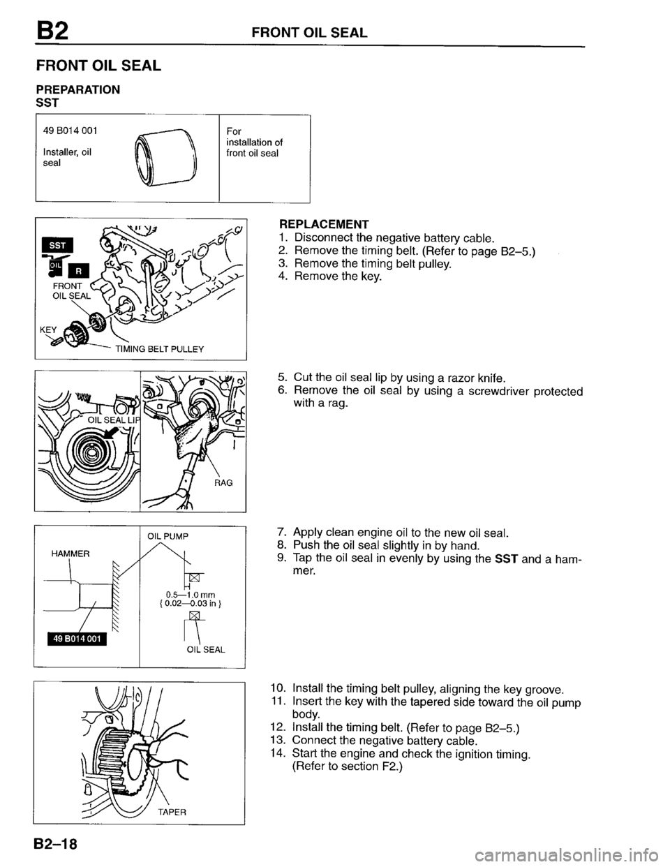 MAZDA PROTEGE 1996  Workshop Manual 
