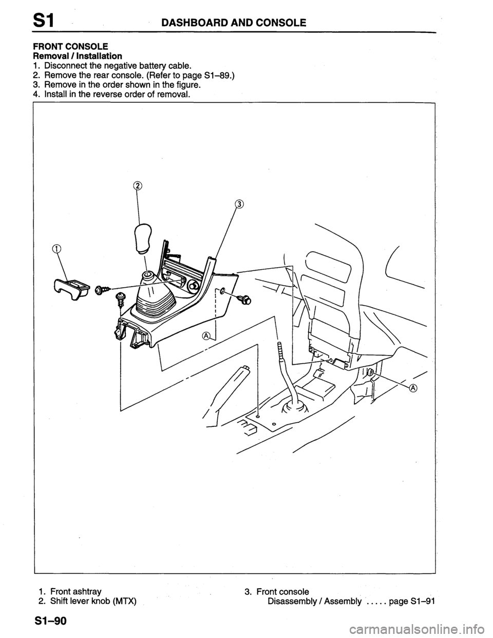 MAZDA PROTEGE 1996  Workshop Manual 