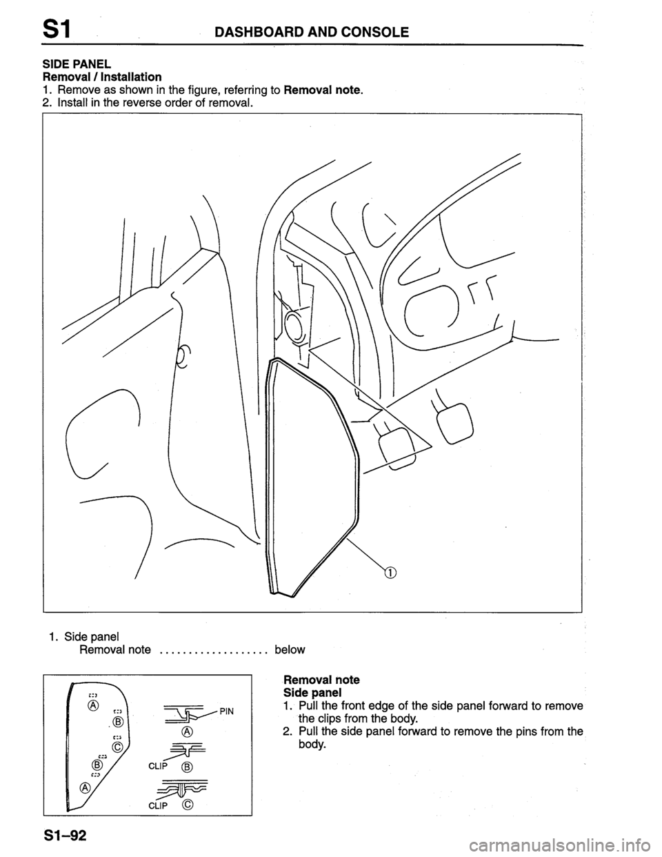 MAZDA PROTEGE 1996  Workshop Manual 