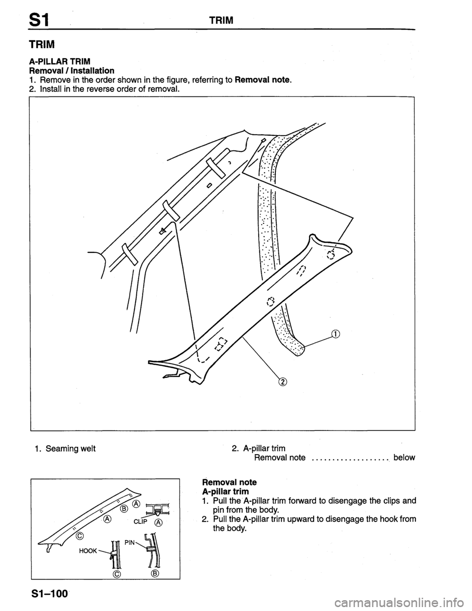 MAZDA PROTEGE 1996  Workshop Manual 