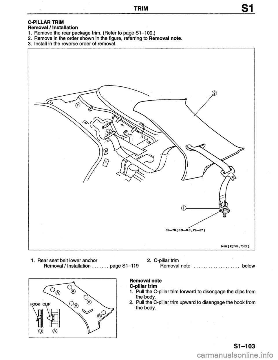 MAZDA PROTEGE 1996  Workshop Manual 