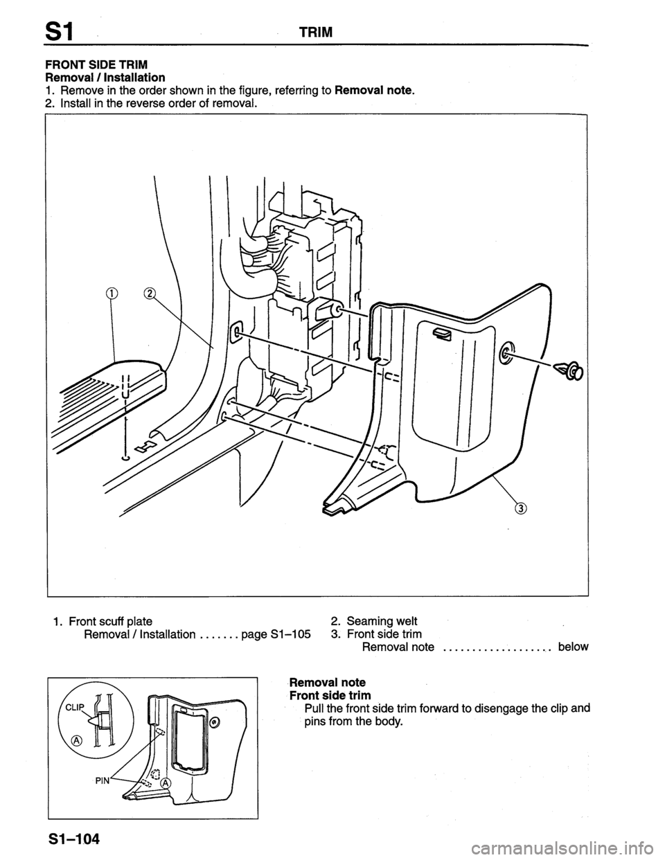 MAZDA PROTEGE 1996  Workshop Manual 