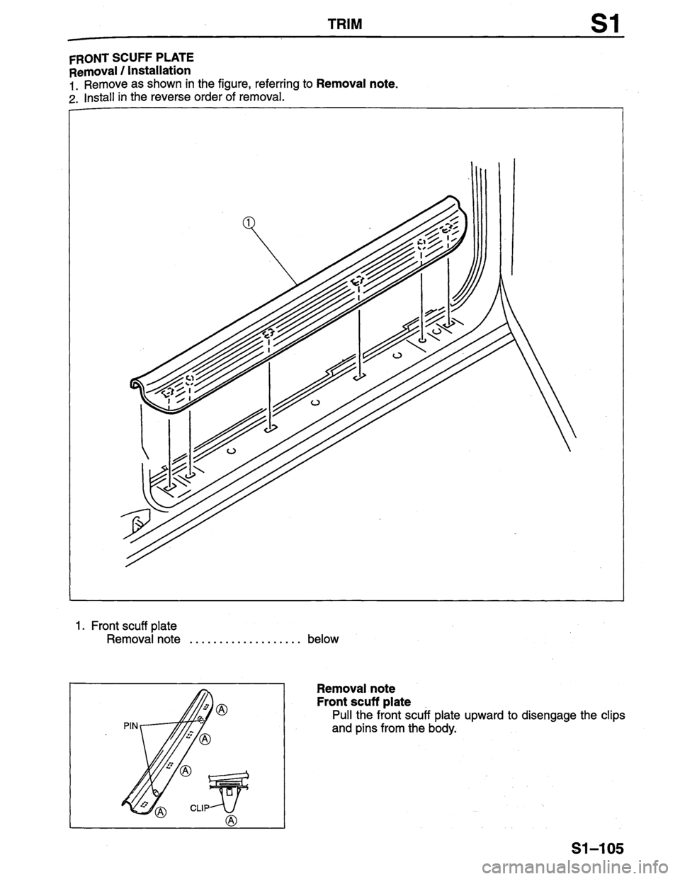 MAZDA PROTEGE 1996  Workshop Manual 