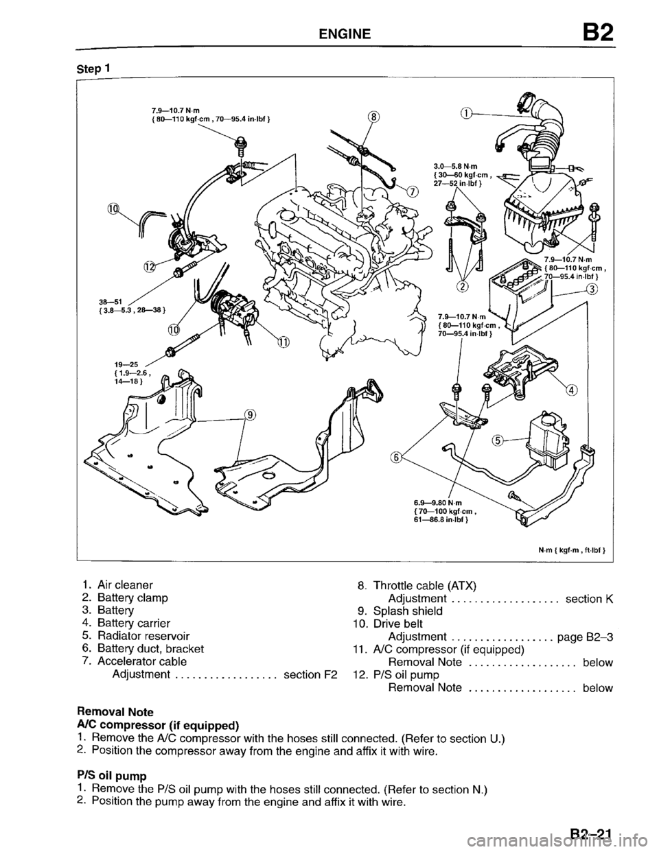 MAZDA PROTEGE 1996  Workshop Manual 