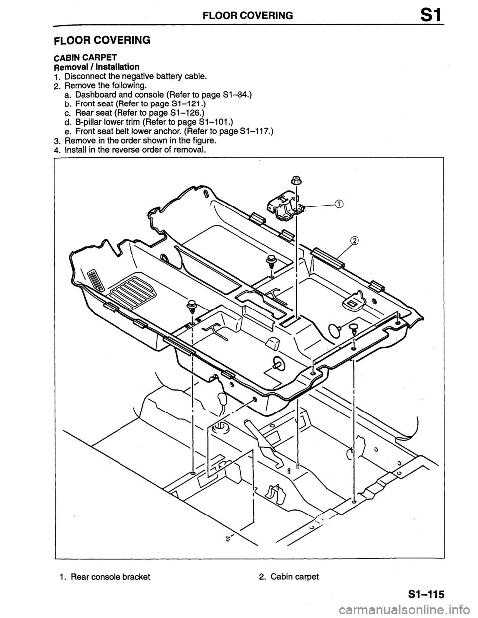 MAZDA PROTEGE 1996  Workshop Manual 