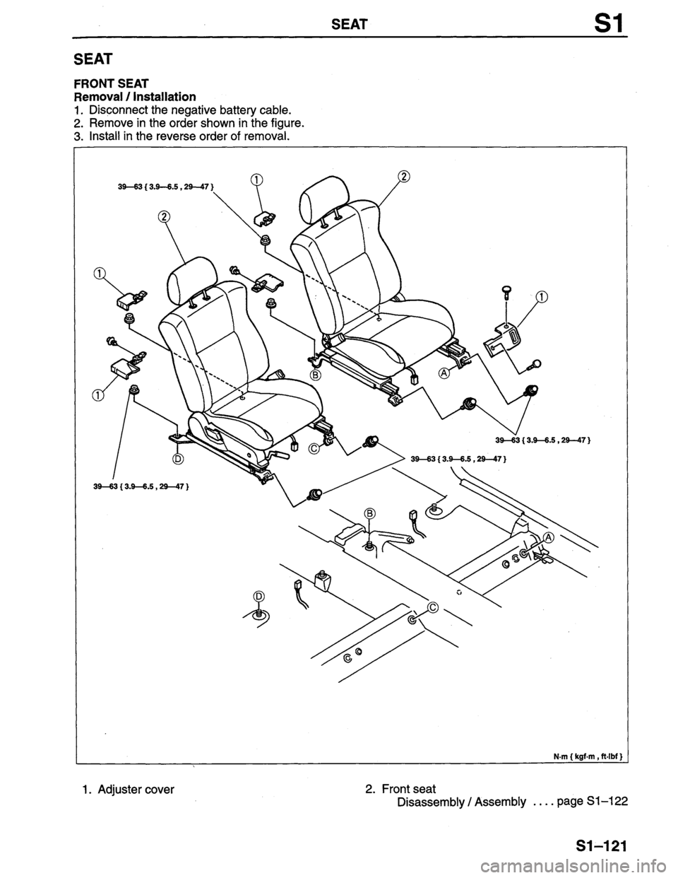 MAZDA PROTEGE 1996  Workshop Manual 