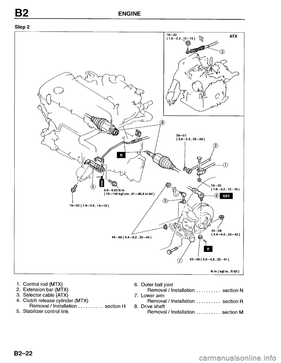 MAZDA PROTEGE 1996  Workshop Manual 