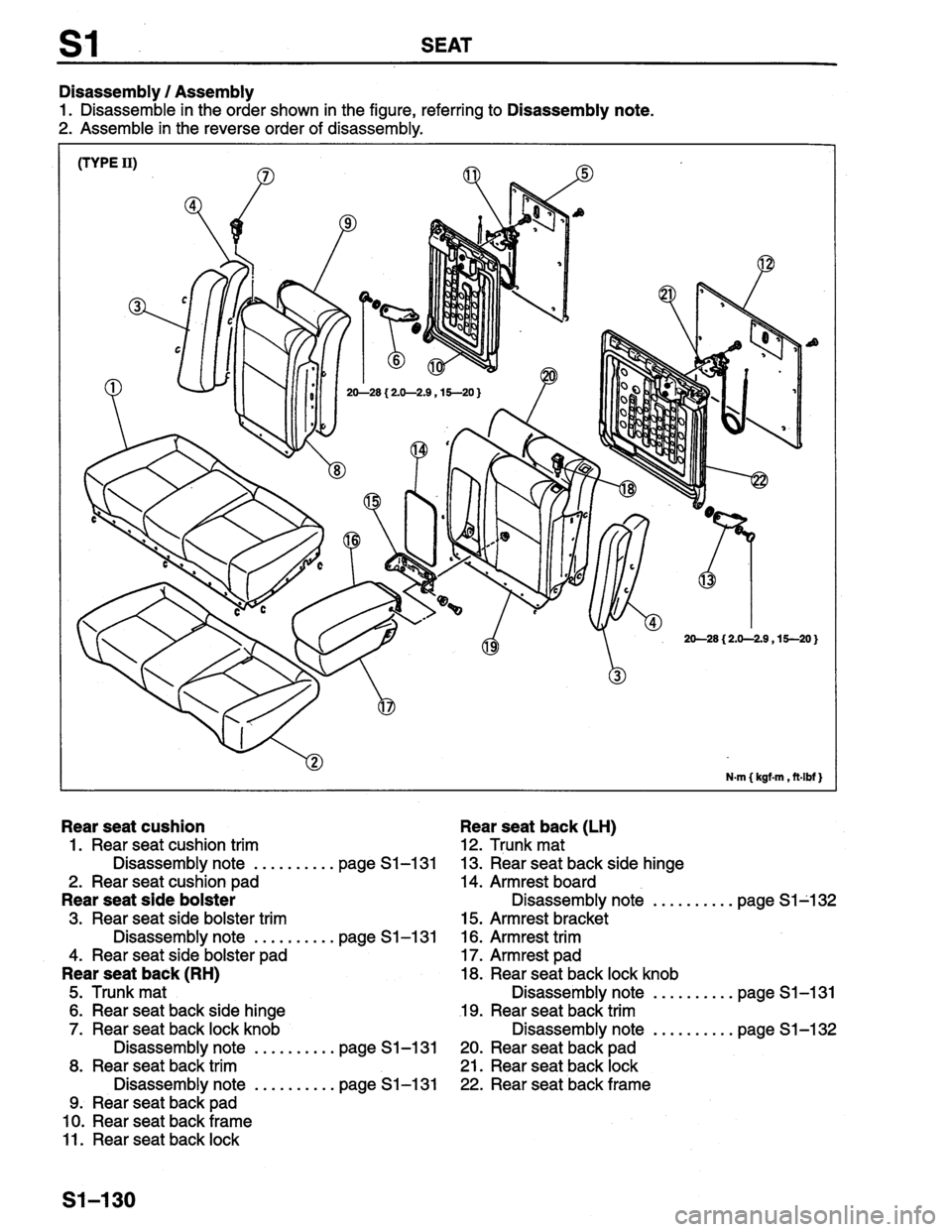 MAZDA PROTEGE 1996  Workshop Manual 