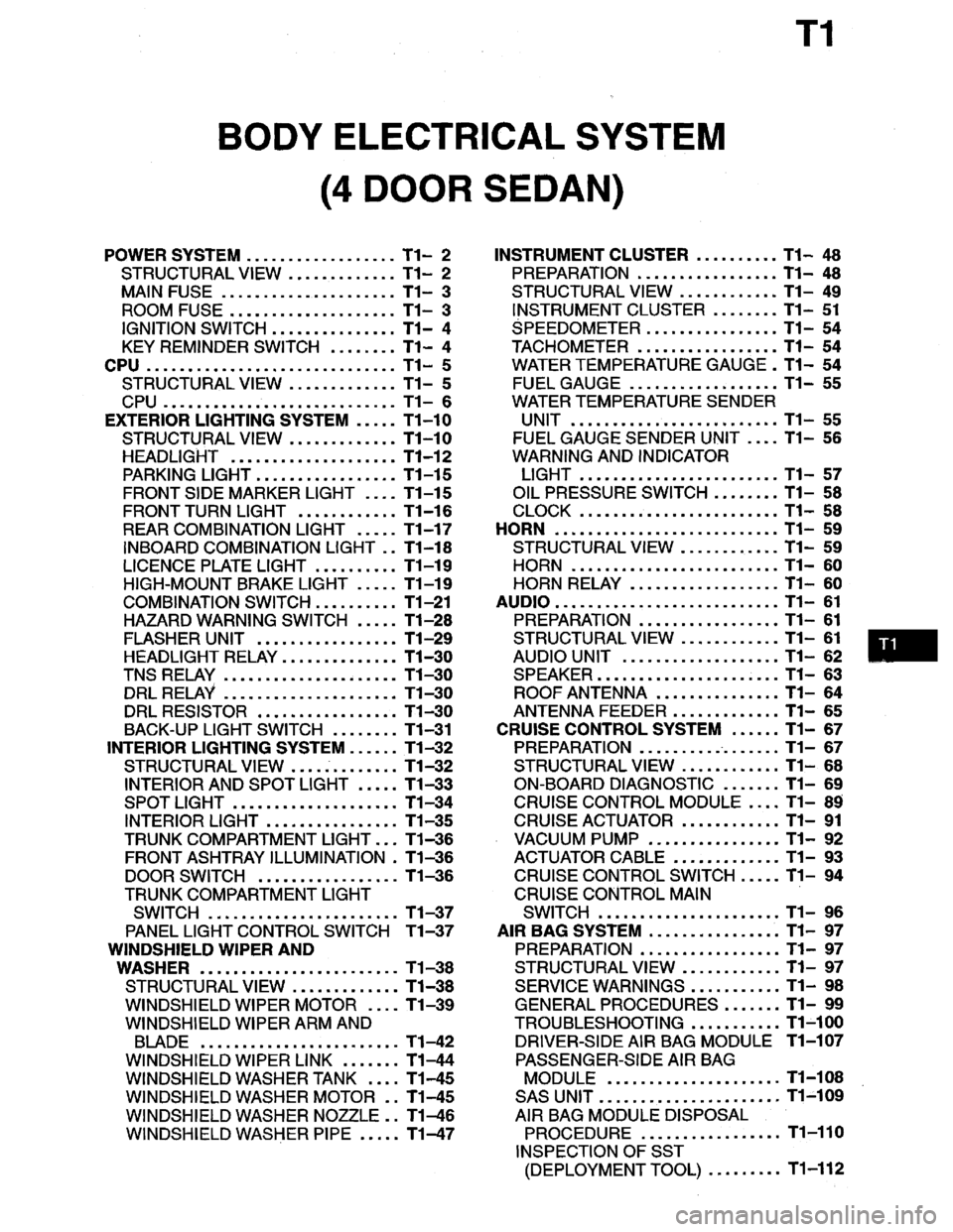 MAZDA PROTEGE 1996  Workshop Manual 