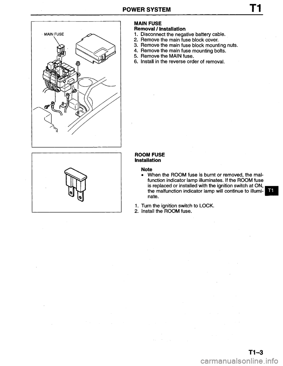 MAZDA PROTEGE 1996  Workshop Manual 