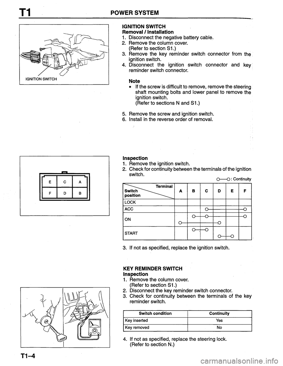 MAZDA PROTEGE 1996  Workshop Manual 