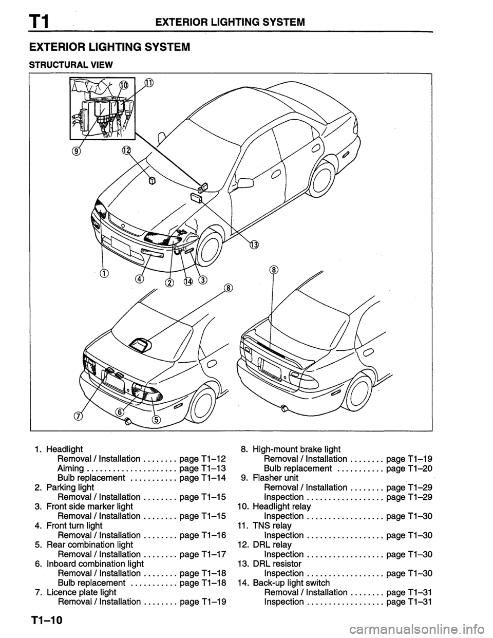 MAZDA PROTEGE 1996  Workshop Manual 