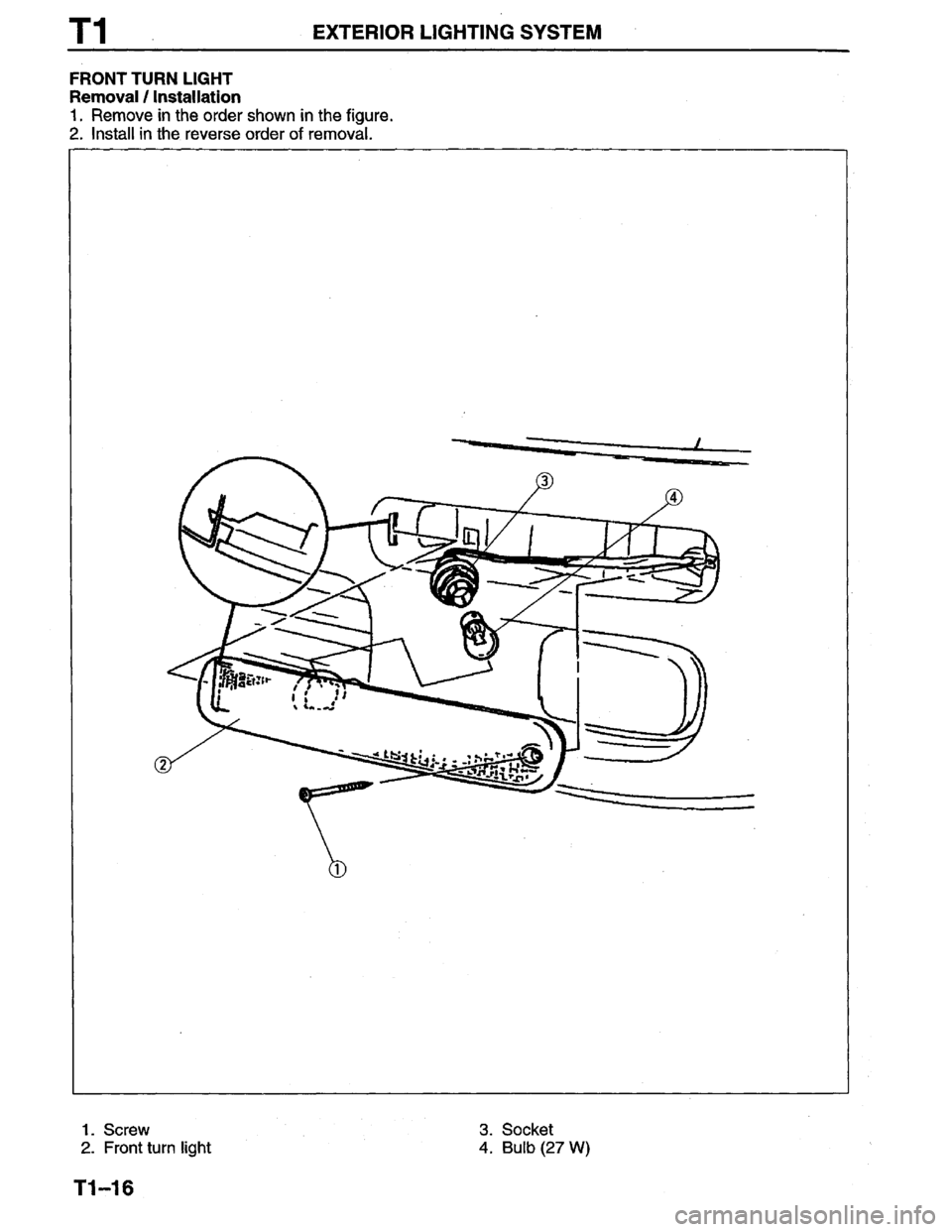 MAZDA PROTEGE 1996  Workshop Manual 