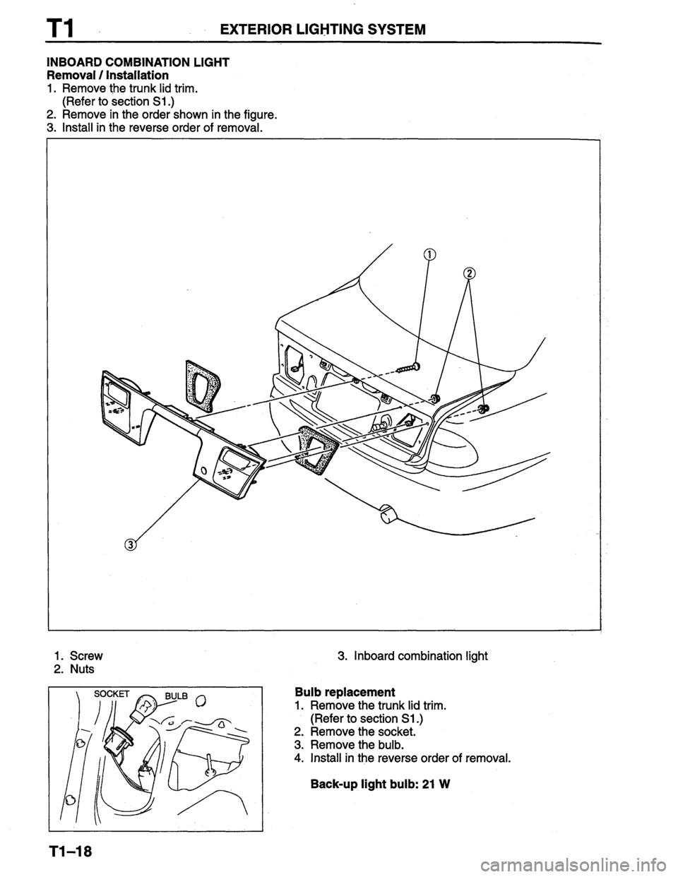 MAZDA PROTEGE 1996  Workshop Manual 