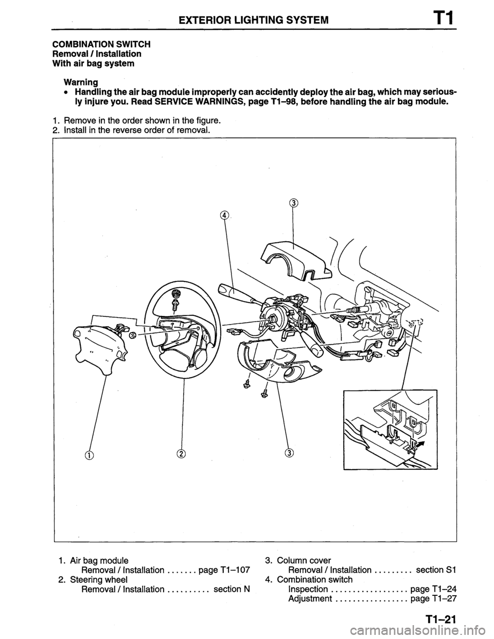MAZDA PROTEGE 1996  Workshop Manual 