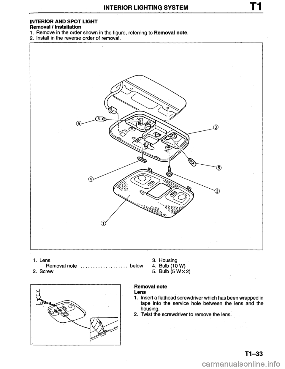 MAZDA PROTEGE 1996  Workshop Manual 