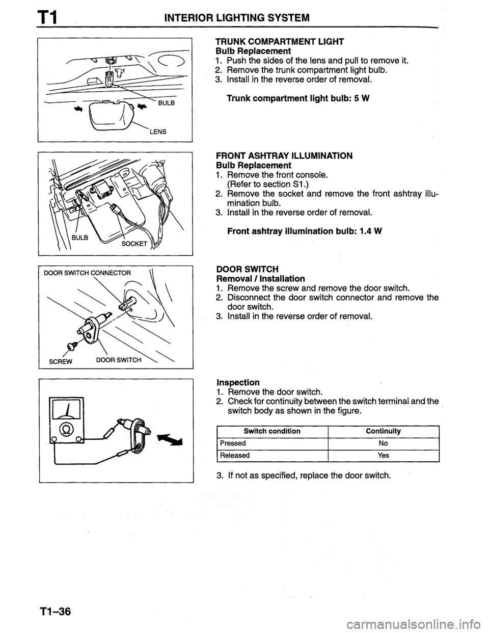 MAZDA PROTEGE 1996  Workshop Manual 