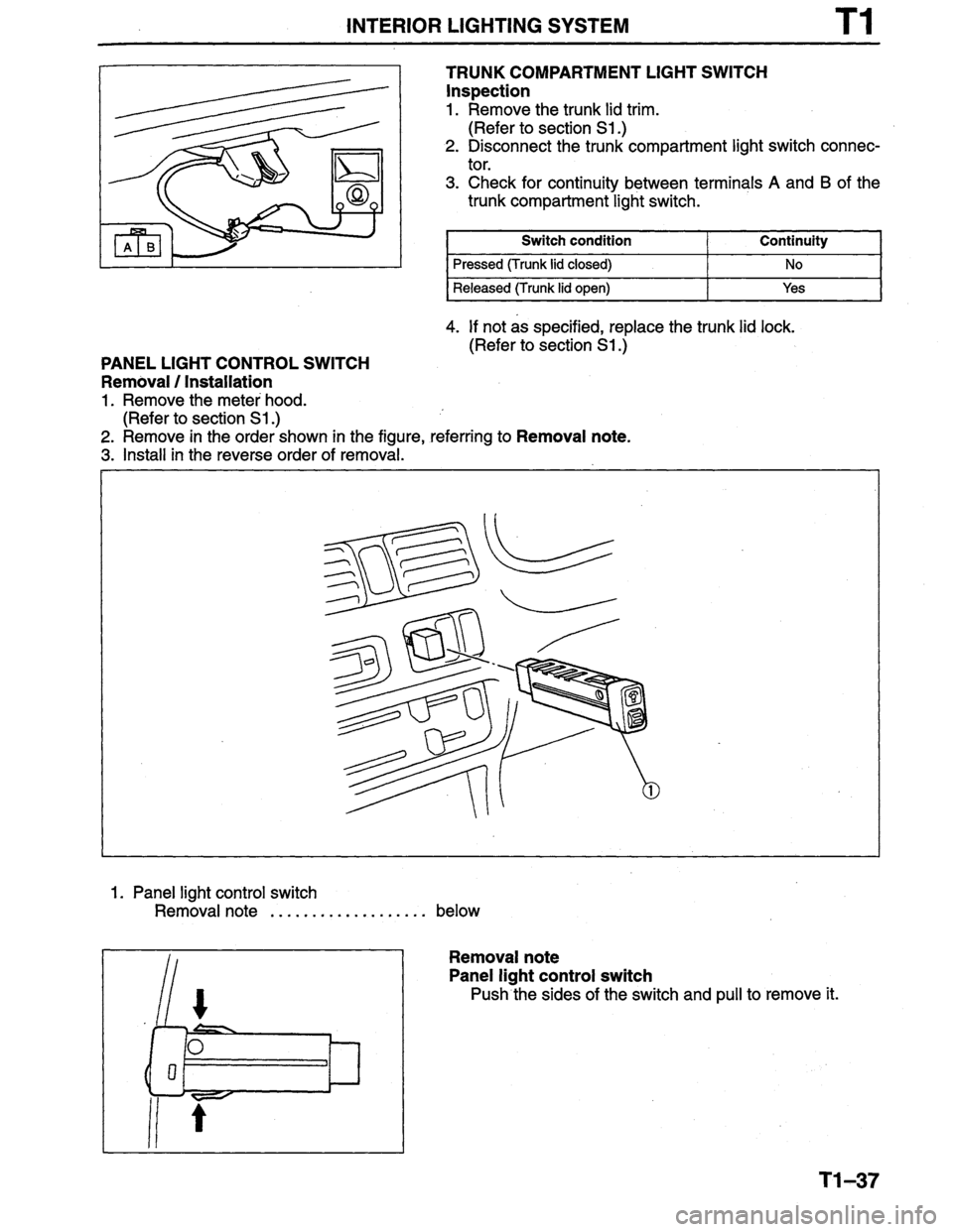 MAZDA PROTEGE 1996  Workshop Manual 