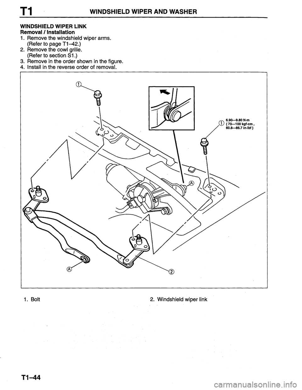 MAZDA PROTEGE 1996  Workshop Manual 